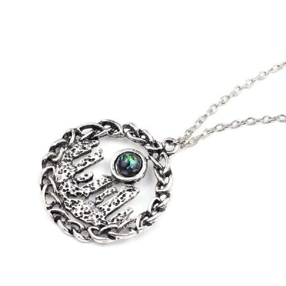 Stones Circle Henge Outlander Amulet Stonehenge Opal Gemstone Pendant Necklace - Picture 6 of 6